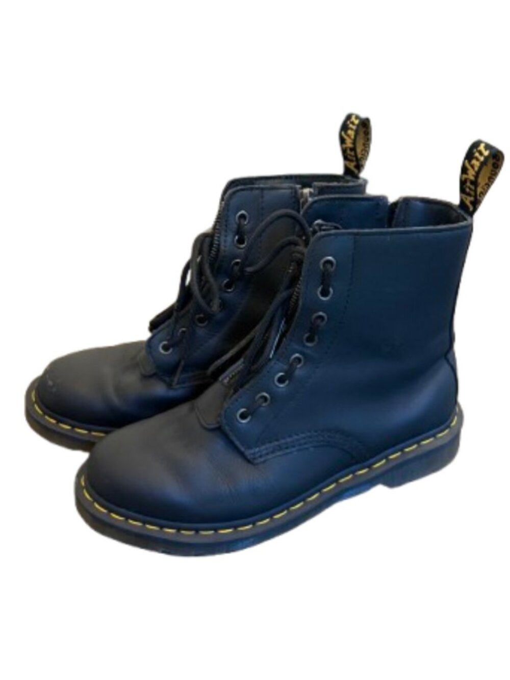 Dr. Martens 1460 Pascal Zip Black Leather Combat Boots Women's 9 Goth Grunge